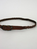 Skinny Plaited Leather Belt