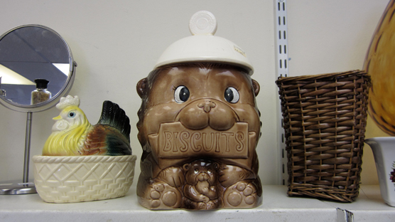 The biggest chipmunk cookie jar ever.