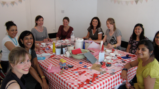 Say "Craft it up!" The lovely bunch of gals at Studio 106 for an afternoon of printing fun.