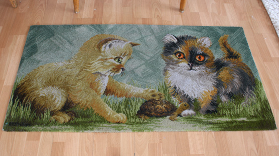 super duper fun vintage kitty cat rug super duper fun vintage kitty cat rug
