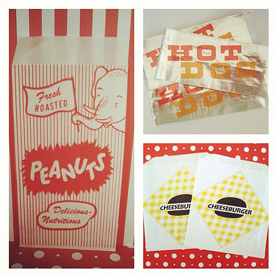 Dime Store Buddy: Peanuts, hot dog and cheeseburger bags. Dime Store Buddy: Peanuts, hot dog and cheeseburger bags.