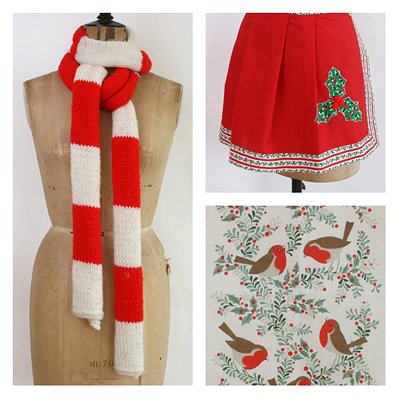 New in! Kitted scarf, holly apron and robin tea towel. New in! Kitted scarf, holly apron and robin tea towel.