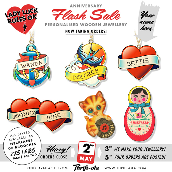 LLROK flash personalised jewellery sale!