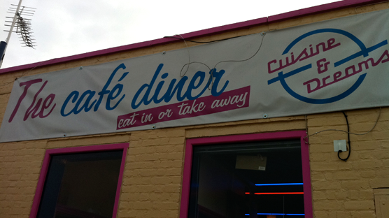 An onsite diner to have breakfast and show'n'tell your finds.