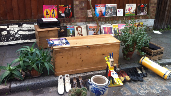 Plants and records for sale.