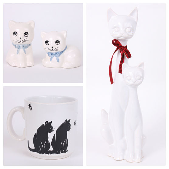 Snowy white cats.